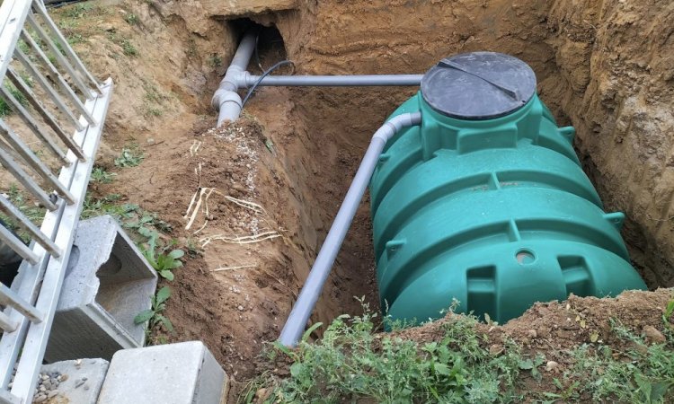 Installation cuve, récupérateur d'eau pluie à Marenne