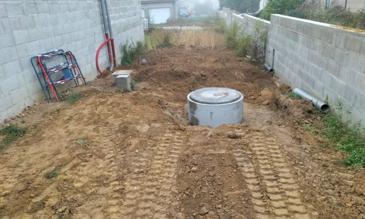 Installation cuve, récupérateur d'eau pluie à Marenne